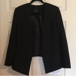 Trouvé draping open black blazer